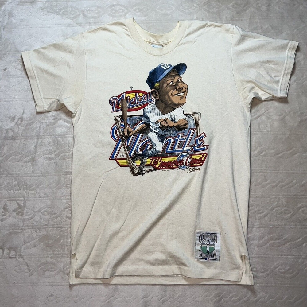 Vintage '90s Mickey Mantle‎ Player New York Yankees MLB Baseball T-shirt